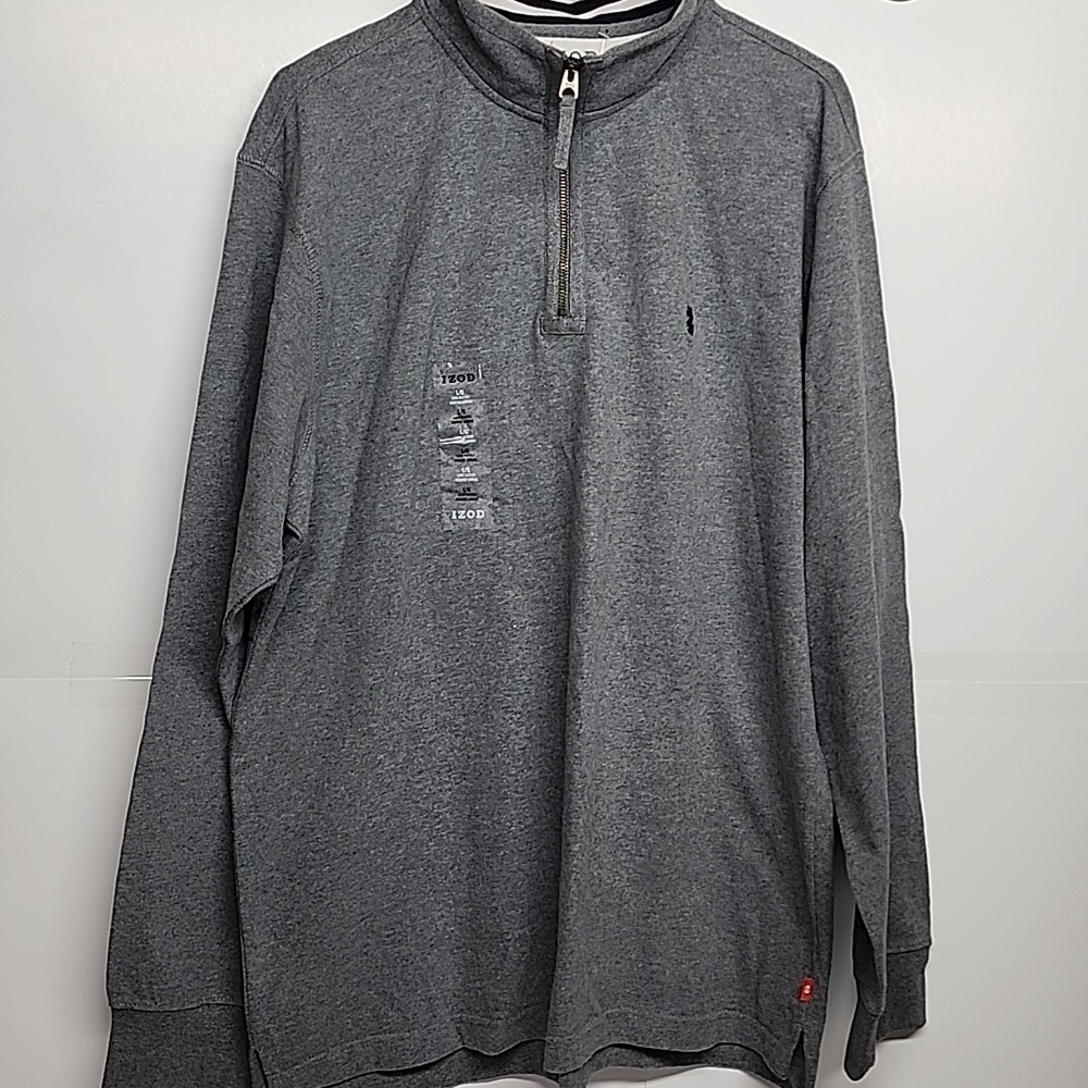 IZOD performance grey heather sz L NWT pullover sweatshirt